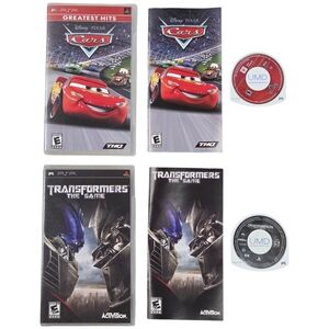 Sony PSP Transformers The Game & Disney Pixar Cars Game - READ**